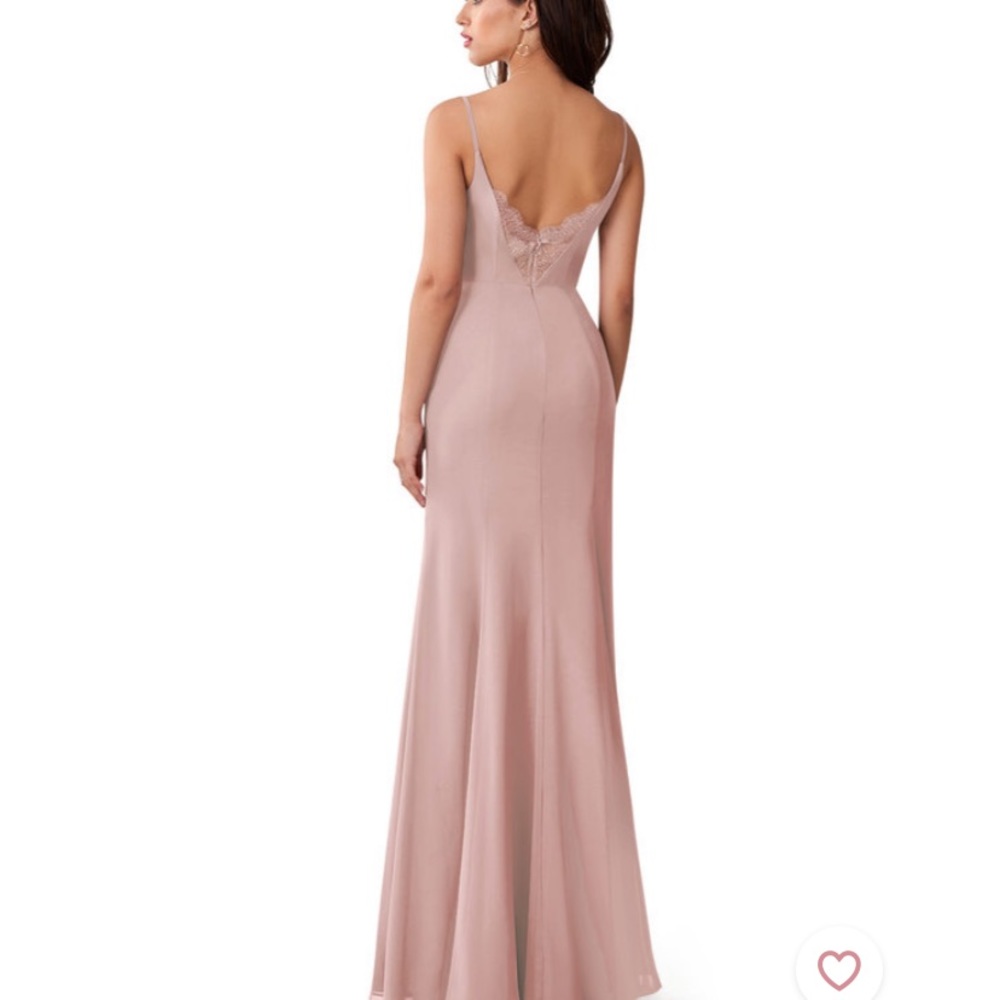 Azazie dusty rose bridesmaid gown